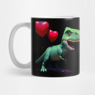 I Steal Hearts Valentines Day T-Rex Dinosaur Mug